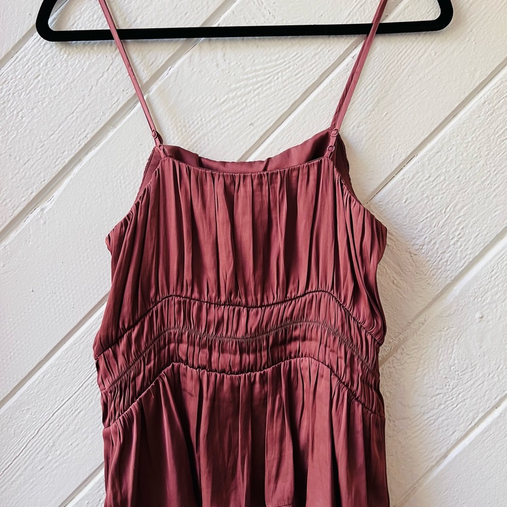 Express Deep Mauve Silk Empire Waist Camisole Size Small